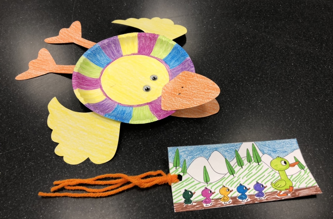 Duck paper plate and bookmark crafts