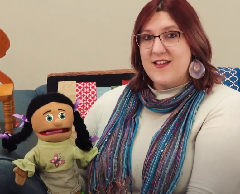 Ms. Hannah and Puppet