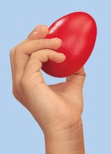 Red egg shaker