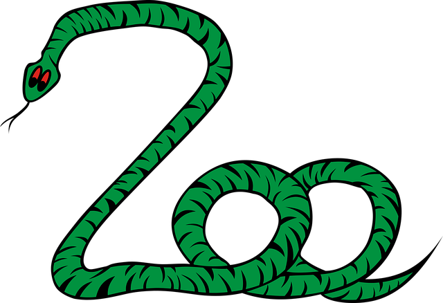 Snake forming the word Zoo