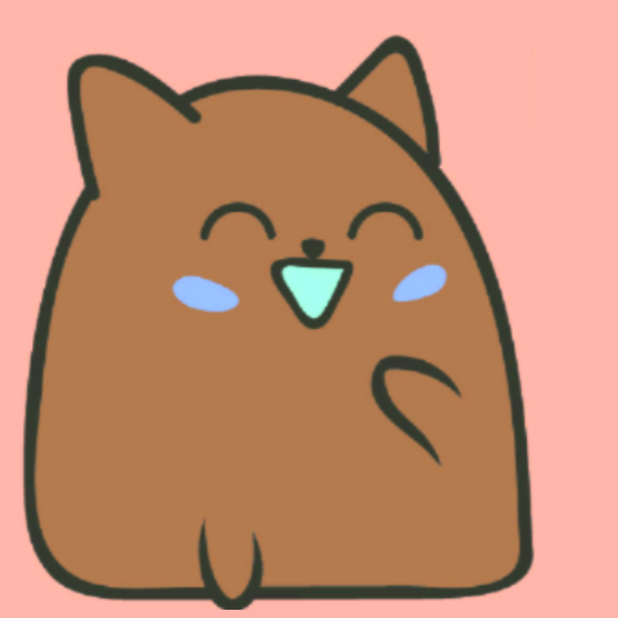Teen Anime Club happy cat graphic