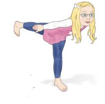 girl in a yoga pose