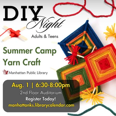 DIY Night Summer Camp Yarn Craft