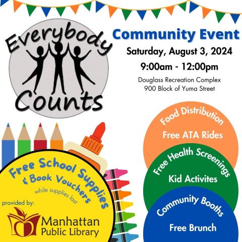 Everybody Counts Community Event Saturday August 3
