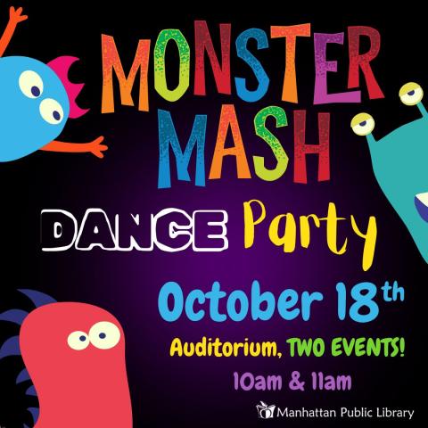 Monster Mash Dance Party October 18th Auditorium 