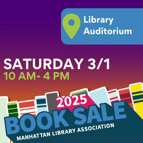 2025 MLA Book Sale, Saturday 3/1/25 from 10am-4pm