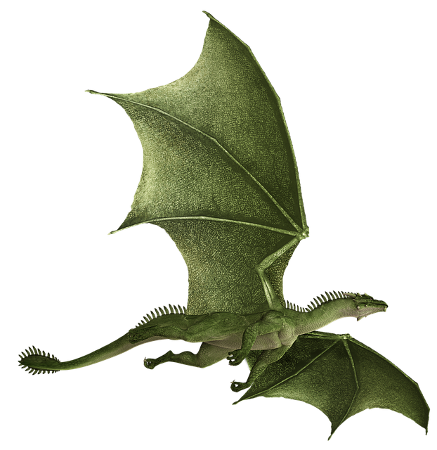 green dragon flying