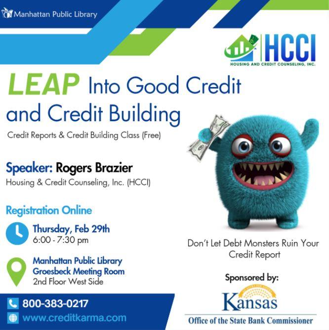 Leap Into Good Credit and Credit Building with HCCI logo