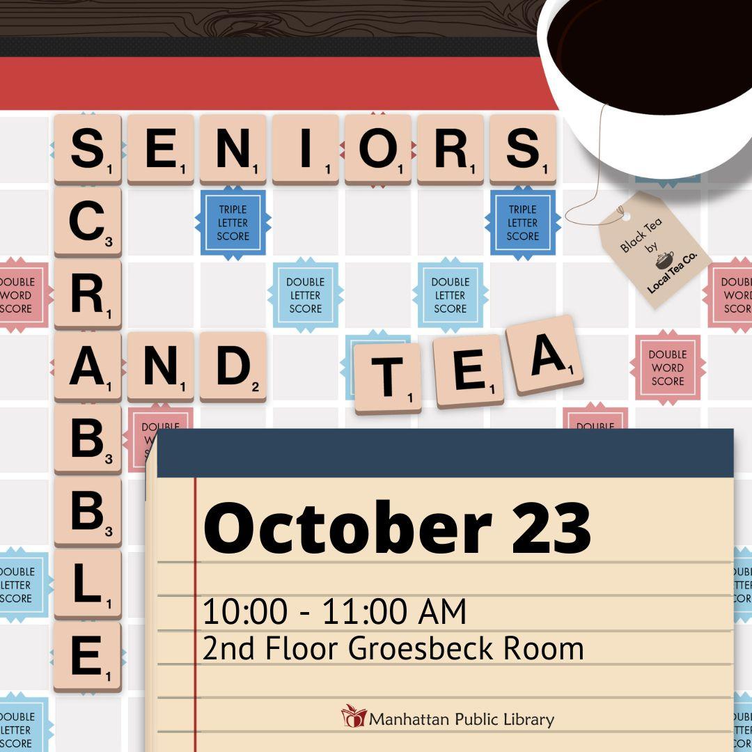 Senior Scrabble and Tea graphic